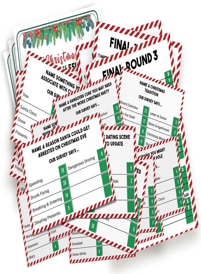 GNATV Christmas Friendly Feud Game, Family Game Night, Trivia Quiz, Christmas Trivia Game, Games for Family, Office, Class, Group, Fun Feud for Family -SC02A - Image 1